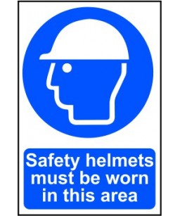 Safety helmets must be worn...