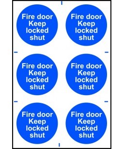Fire door Keep locked Shut...
