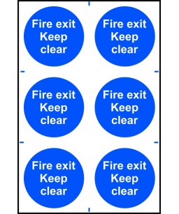 Fire Exit Keep Clear Sign