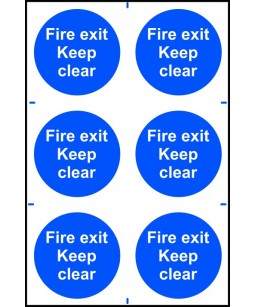 Fire Exit Keep Clear Sign