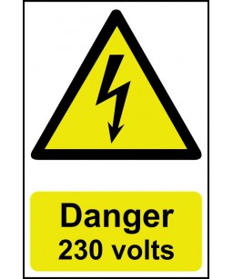 Danger 230 Volts Safety Sign