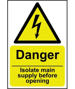 Danger Isolate main supply...