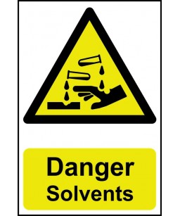 Danger Solvents Safety Sign