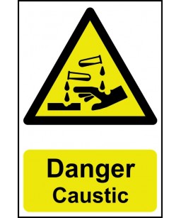 Danger Caustic Safety Sign