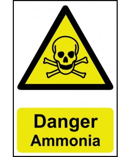 Danger Ammonia Safety Sign