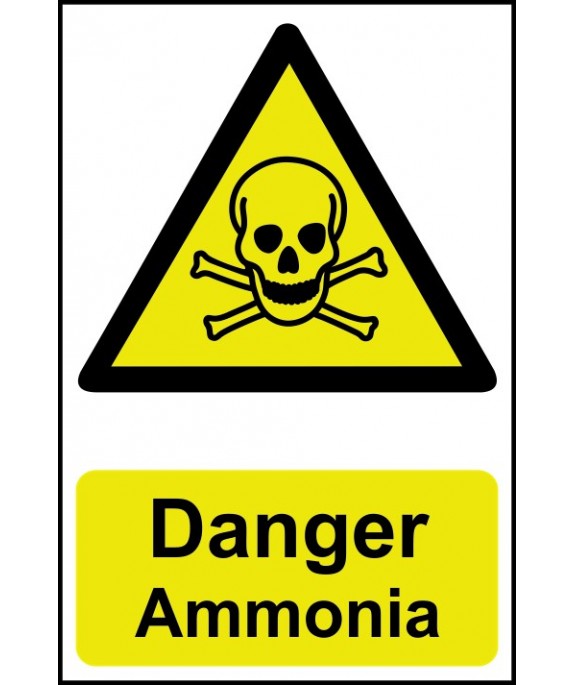Danger Ammonia Safety Sign