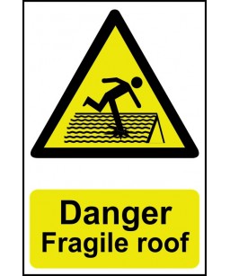 Danger Fragile roof Safety...