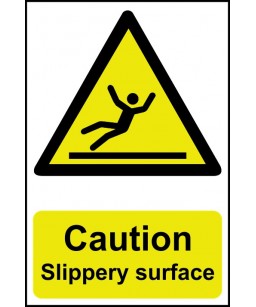 Caution Slippery surface...