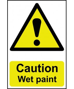 Caution Wet paint Safety Sign
