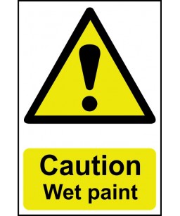 Caution Wet paint Safety Sign