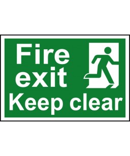 Fire Exit Keep clear Safety...
