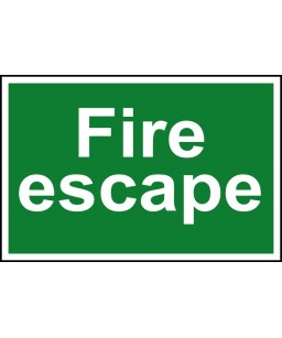 Fire escape Safety Sign