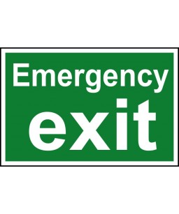 Emergency exit Safety Sign