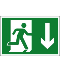 Running man down Safety Sign