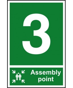 3 Assembly point Safety Sign