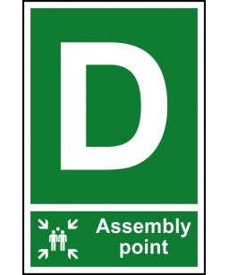 D Assembly point Safety Sign