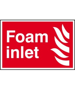 Foam inlet Sign