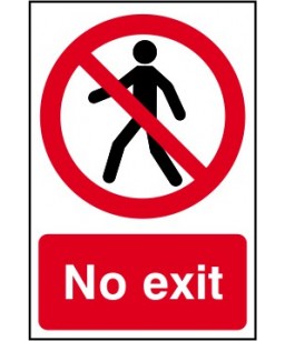 No Exit Safety Sign