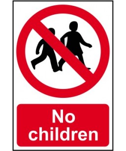 No children Safety Sign