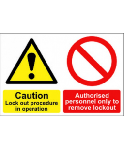 Caution Lockout procedure...