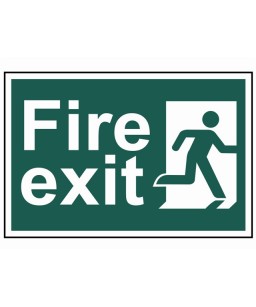 Fire Exit Man Running Right