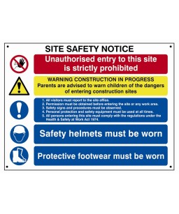 Composite Site Safety Notice 800 x 600mm