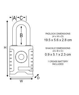 Candado Bluetooth exterior 4401EURLHENT - Vault Enterprise