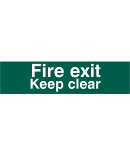 Fire Exit Keep Clear