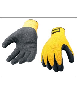 Yellow Knit Back Latex Gloves