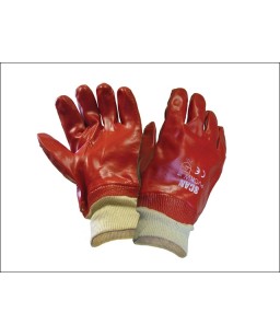 Fully Coated Red PVC Cotton Glove (12s)