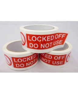 Locked Off Do Not Use Self-Adhesive Tape 66m x 50mm