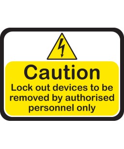 Lockout Tagout Peel & Stick Signs - Size - 20 cm x 15 cm (4pack)