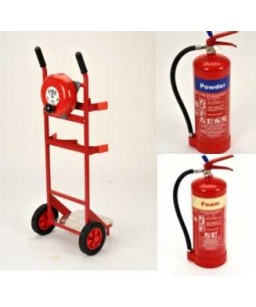 Mobile Fire Point + Bell + 6kg Powder + 6Ltr  Foam Extinguisher