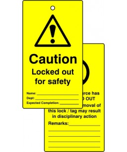 Caution Lockout for safety