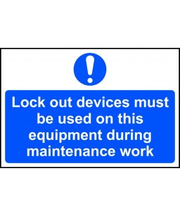 Lock out devices must be...