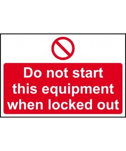 Do not start this equipment...