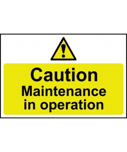 Caution Maintenance in...