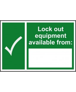 Lock out equipment...