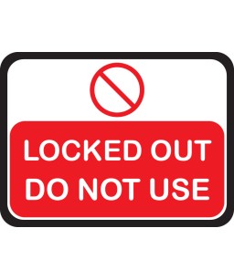 Lockout Tagout Peel & Stick Signs - Size - 20 cm x 15 cm (4pack)