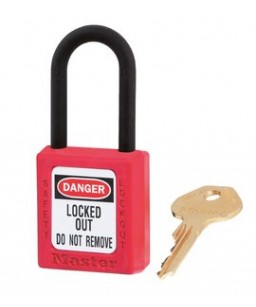 Safety Padlock  Red  Keyed...