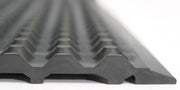 Nitrile floor mat with raised hexagonal tread for traction