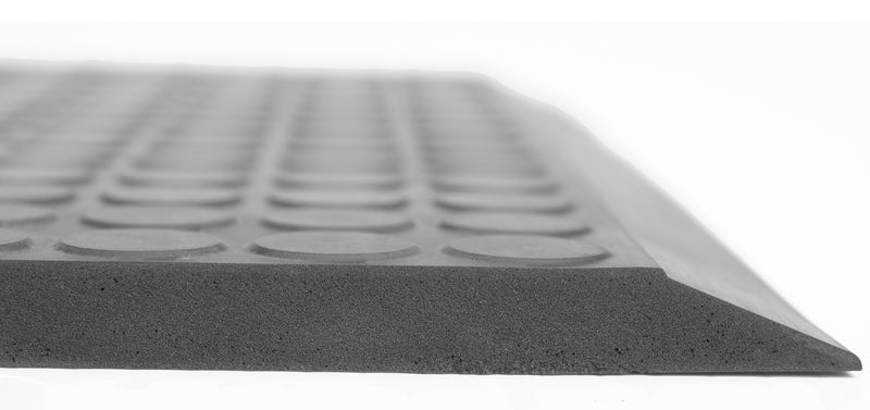 Ergomat Basic smooth mat, 60 x 90 cm, dark gray ribbed top and beveled edge