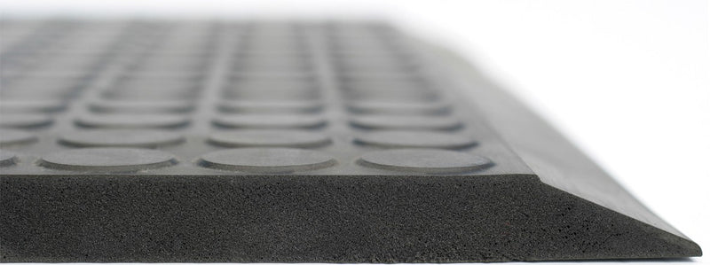 Ergomat Basic smooth mat, 60 x 90 cm, dark gray ribbed top and textured underside