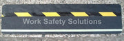 Safety grip strip with yellow-and-black hazard stripes and wide white reflective band