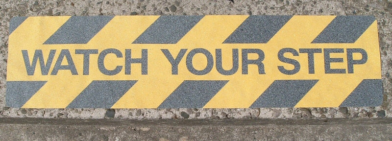 WARNING Safety Grip Tread