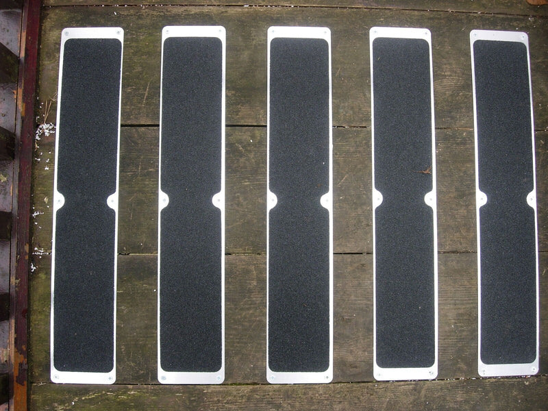 Anti Slip Aluminium Bolt Down Plates - Stair Treads  63mm x 635mm
