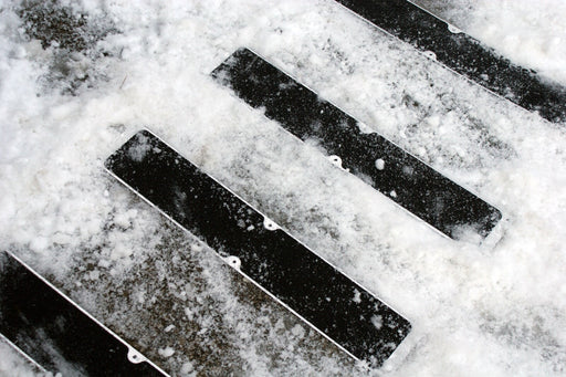 Anti Slip Aluminium Bolt Down Plates - Non Slip Stair Treads 115mm x 1m