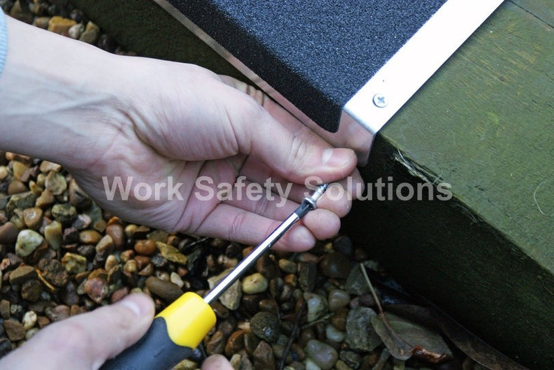 L-Shaped Bolt Down Aluminium  Plates- Anti Slip Stair Treads