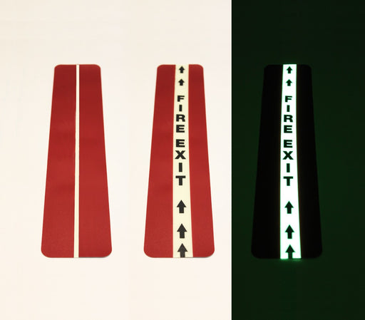 Custom Floor Tape 10cm  with 2.5cm Glow Stripe