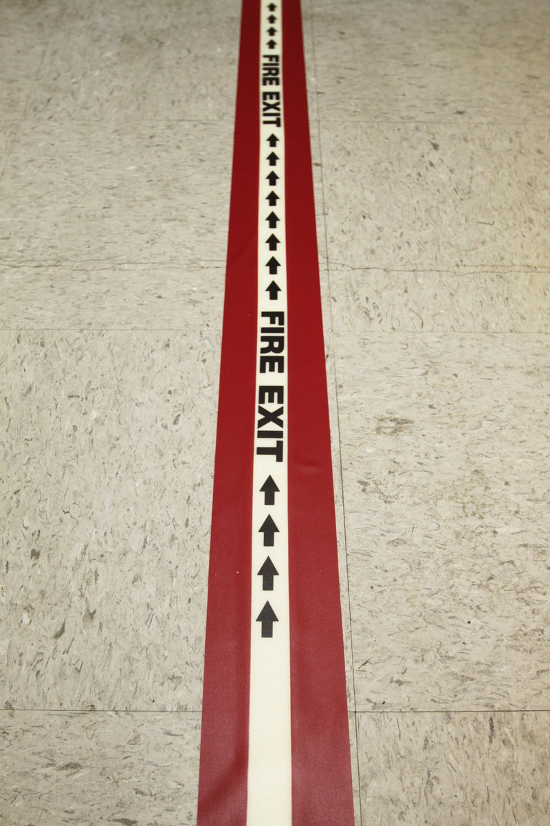 Custom Floor Tape 10cm  with 2.5cm Glow Stripe